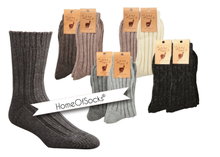 HomeOfSocks Wollsocken Alpaka Natur schwarz - 2 Paar