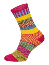 HomeOfSocks Wollsocken Hygge mehrfarbig pink/orange/blau - 2 Paar