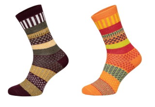 HomeOfSocks Wollsocken Hygge mehrfarbig orange/braun - 2 Paar
