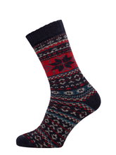 HomeOfSocks Wool Socks Hygge Socks Thick navy blue/multicoloured - 1 Pair