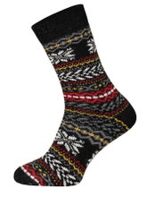 HomeOfSocks wool socks hygge Norwegian design navy blue/black - 2 pairs