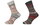 HomeOfSocks Wollsocken Hygge Norweger Design anthrazit/grau/bunt - 2 Paar