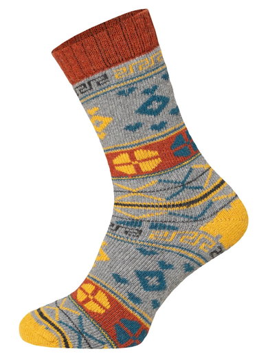 HomeOfSocks Wollsocken Hygge grau/bunt - 2 Paar