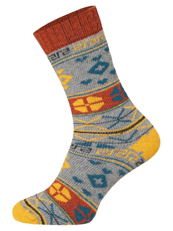 HomeOfSocks Wollsocken Hygge grau/bunt - 2 Paar