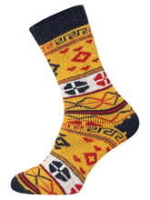 HomeOfSocks Wollsocken Hygge gelb/bunt - 2 Paar