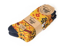 HomeOfSocks Wollsocken Hygge gelb/bunt - 2 Paar