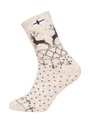 HomeOfSocks Wollsocken Thick Flag Skandinavisch Finnland ecru/braun - 1 Paar