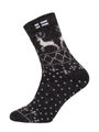HomeOfSocks Wollsocken Thick Flag Skandinavisch Finnland anthrazitgrau/ecru - 1 Paar