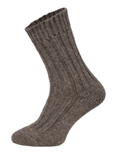 HomeOfSocks Wollsocken Alpaka Natur hellgrau/braun- 2 Paar