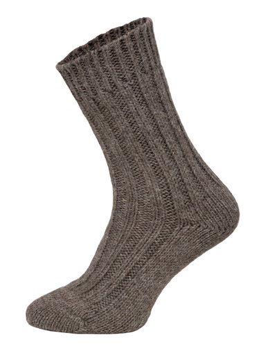 HomeOfSocks Skarpety wełniane z alpaki naturalne jasnoszare/brązowe - 2 pary