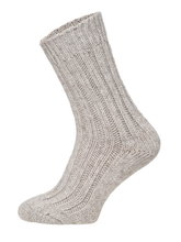 HomeOfSocks Wollsocken Alpaka Natur cremeweiss/grau- 2 Paar