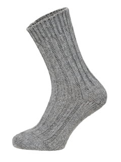 HomeOfSocks Wollsocken Alpaka Natur hellgrau/anthrazitgrau - 2 Paar