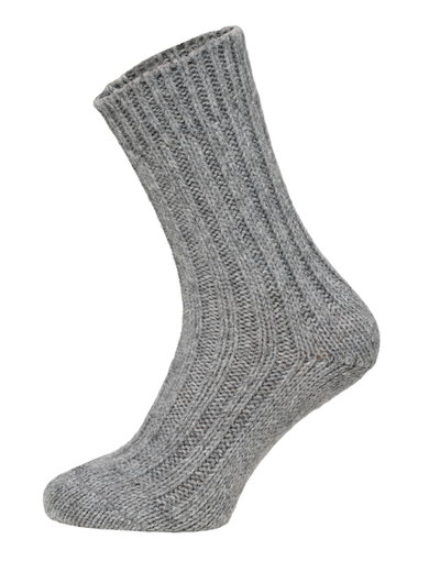 HomeOfSocks Wollsocken Alpaka Natur hellgrau/anthrazitgrau - 2 Paar