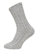 HomeOfSocks Wollsocken Alpaka Natur hellgrau/anthrazitgrau - 2 Paar