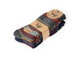 HomeOfSocks Wollsocken Hygge Norweger Design navyblau/grau/bunt - 2 Paar