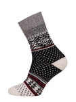 HomeOfSocks Wollsocke Hygge (45% Wolle) schwarz/bunt - 1 Paar