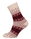 HomeOfSocks Wollsocken Hygge Bunt Jacquard beige/rot - 1 Paar