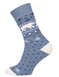HomeOfSocks Wollsocken Hygge Ice Bear hellblau - 1 Paar
