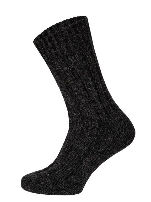 HomeOfSocks Wollsocken 100% Natur Warm anthrazitgrau - 1 Set mit 2 Paar