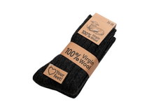 HomeOfSocks Wollsocken 100% Natur Warm anthrazitgrau - 1 Set mit 2 Paar