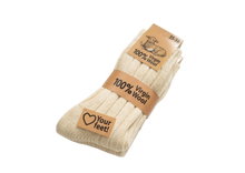 HomeOfSocks Wollsocken 100% Natur Warm cremeweiss - 1 Set mit 2 Paar