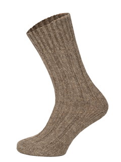 HomeOfSocks Wollsocken 100% Natur Warm taupebraun - 1 Set mit 2 Paar