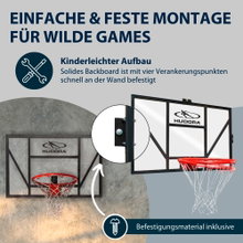 Hudora Basketball Hoop Competition Pro (Basketball Board for Wall Mounting)