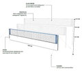 Hudora Netz Tennis/Badminton/Federball/Volleyball höhenverstellbar - Breite 6 Meter