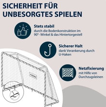 Hudora Fussballtor Solid 25 (stabil, langlebig) schwarz - 213x152x76cm