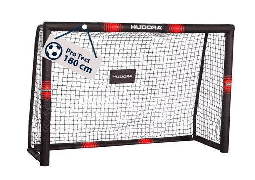 Hudora Fussballtor Pro Tect 180 (hochwertig, langlebig, einfacher Aufbau) schwarz - 180x120x60cm