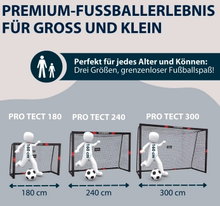 Hudora Football Goal Pro Tect 300 (high-quality, durable, easy assembly) black - 300x200x120cm