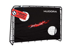 Hudora Football Goal Trainer with Target Wall (durable, secure hold) black - 213x152x76cm