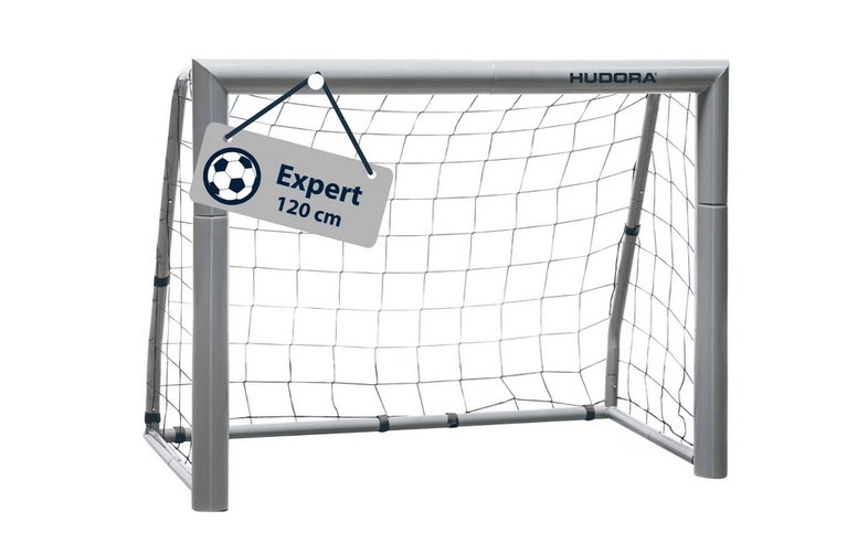 Hudora Fussballtor Expert 120 (stabil, langlebig, wetterbeständig) weiss - 120x80x60cm