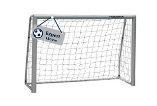 Hudora Football Goal Expert 180 (stable, durable, weather-resistant) white - 180x120x60cm