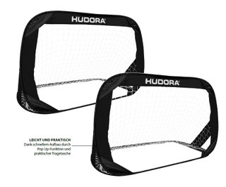 Hudora Fussballtore Pop Up schwarz - 2 Tore