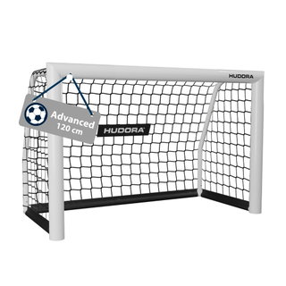 Hudora Bramki piłkarskie Advanced 120 (wysokiej jakości, trwałe, łatwy montaż) białe - 120x80x60cm