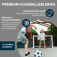 Hudora Football Goal Advanced 120 (high quality, durable, easy assembly) white - 120x80x60cm