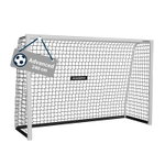 Hudora Fussballtor Advanced 240 (hochwertig, langlebig, einfacher Aufbau) weiss - 240x160x85cm