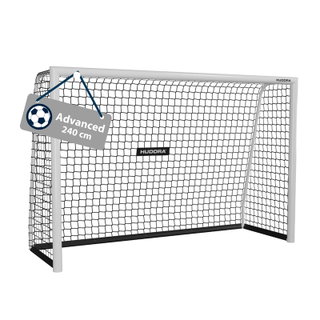 Hudora Fussballtor Advanced 240 (hochwertig, langlebig, einfacher Aufbau) weiss - 240x160x85cm