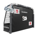 Hudora Fussballtor RoCo 180 mit Torwand (hochwertig, stabile Netz- und Bodenverankerung, Punktzähler) schwarz - 180x120x60cm
