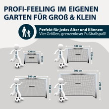 Hudora Fussballtor Pro Tect 180 Advanced (hochwertig, langlebig, einfacher Aufbau) weiss - 180x120x60cm