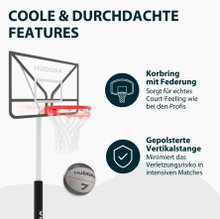 Hudora Basketballständer RoCo 305 (höhenverstellbar/fester Stand/Sicher/langlebig) - 230cm-305cm