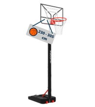 Hudora Basketballständer RoCo 305 (höhenverstellbar/fester Stand/Sicher/langlebig) - 230cm-305cm