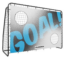 Hudora Football Goal Trainer with Target Wall (Motif Goal, durable, secure hold) black - 213x152x76cm