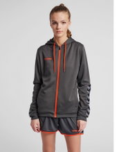 hummel Sport Hoodie hmlAUTHENTIC Poly Zip Hoodie (knitted polyester) asphalt grey Women