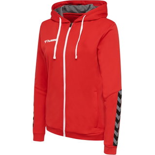 hummel Sport-Kapuzenjacke hmlAUTHENTIC Poly Zip Hoodie (gestrickter Polyester) rot Damen