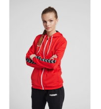 hummel Sport-Kapuzenjacke hmlAUTHENTIC Poly Zip Hoodie (gestrickter Polyester) rot Damen