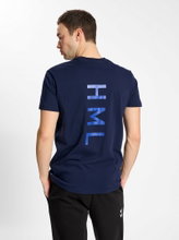 hummel Sport/Leisure T-shirt hmlCOURT Cotton (elastic jersey fabric) short sleeve navy blue Men