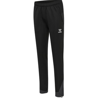 hummel Sporthose hmlLEAD Poly Pants (Seitentaschen, dehnbarer Sweatstoff) Lang schwarz Damen