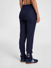 hummel Sporthose hmlLEAD Poly Pants (Seitentaschen, dehnbarer Sweatstoff) Lang marineblau Damen